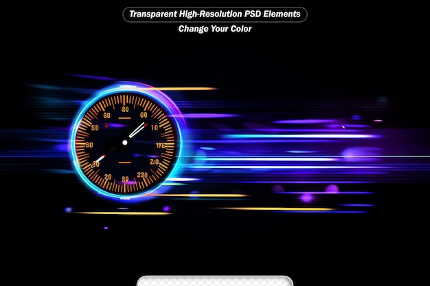 PSD snelheidsmeter snelheid auto auto dashboard ontwerp snelheidsmeter abstracte technologie