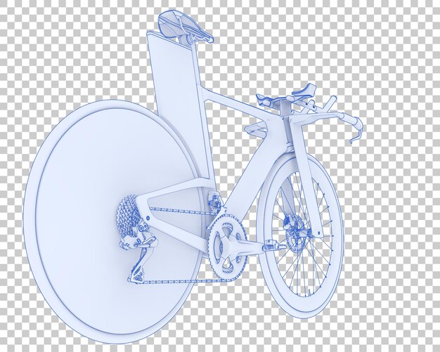 PSD snelle fiets geïsoleerd op transparante achtergrond 3d-rendering illustratie