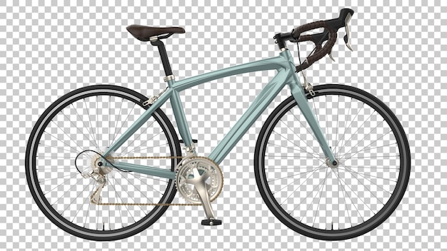 Snelle fiets op transparante achtergrond 3D-rendering illustratie