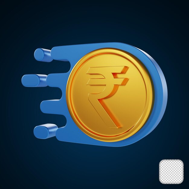 Snelle Rupee Money Transfer 3d illustratie