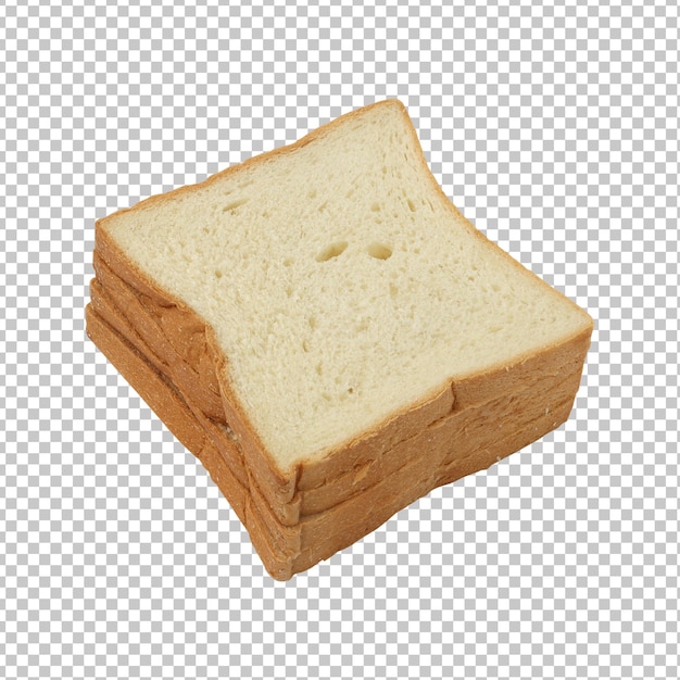 PSD snijden van brood geïsoleerd rendering