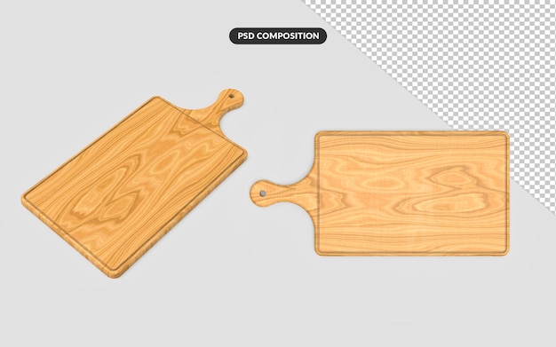 Snijplank 3d-rendering premium psd