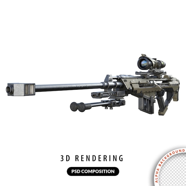 PSD sniper 3d render