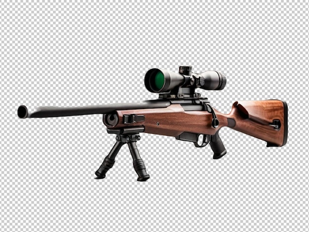 PSD sniper riffle on transparent background