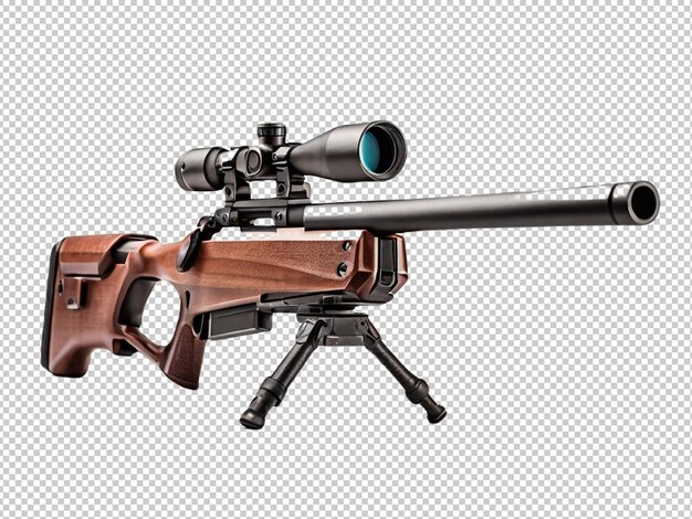 PSD sniper riffle on transparent background