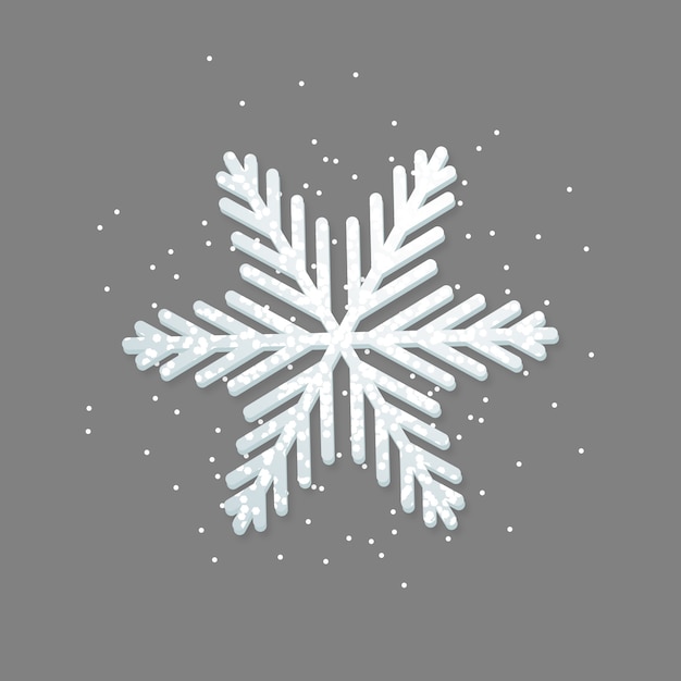 Snøfnuggelementer isolert