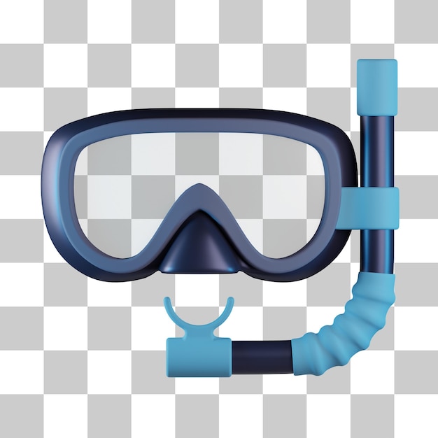 PSD snorkelen 3d pictogram