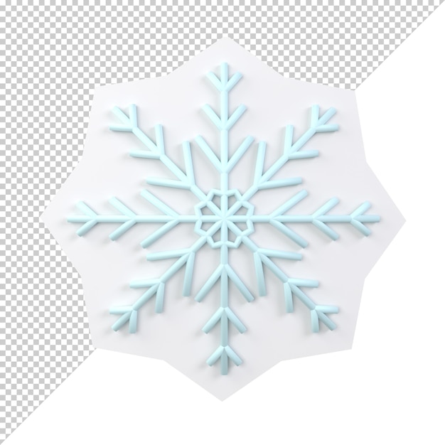 Rendering 3d dell'illustrazione del fiocco di neve