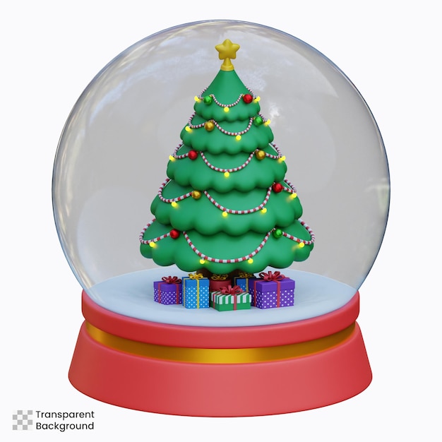 PSD snow globe 3d icon illustrations