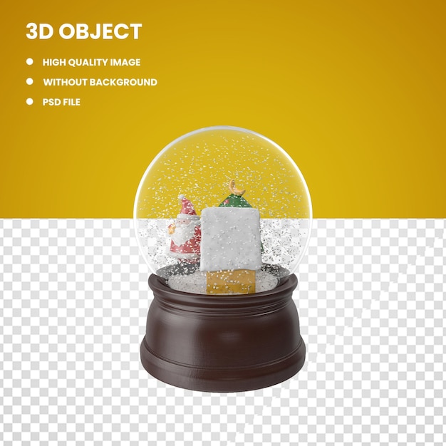 PSD snow globe christmas decoration