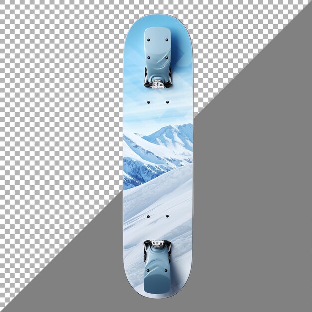 Snowboard against transparent background ai generated