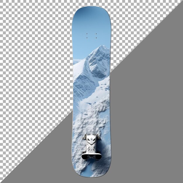 Snowboard against transparent background ai generated