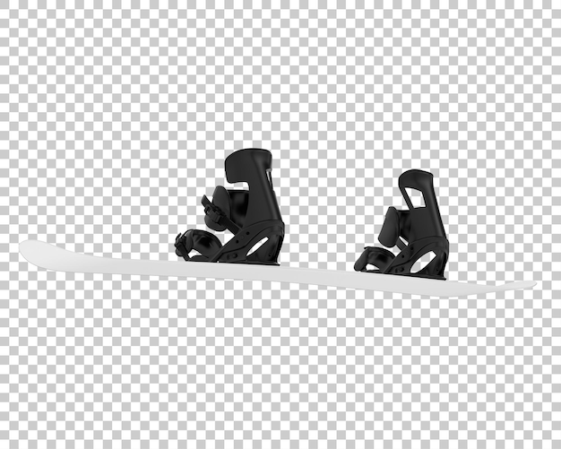 PSD snowboard geïsoleerd op transparante achtergrond 3d rendering illustratie