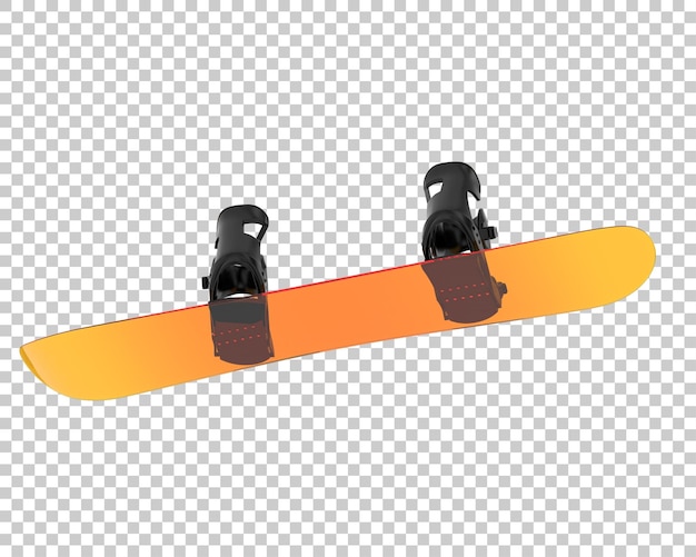 Snowboard geïsoleerd op transparante achtergrond 3d rendering illustratie