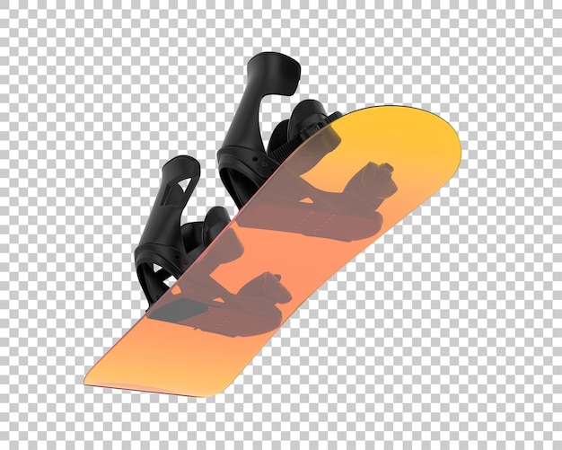 Snowboard isolated on transparent background 3d rendering illustration