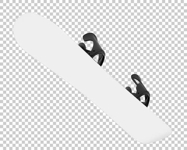 Snowboard isolato su sfondo trasparente illustrazione del rendering 3d