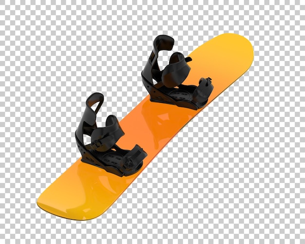 PSD snowboard isolato su sfondo trasparente illustrazione del rendering 3d