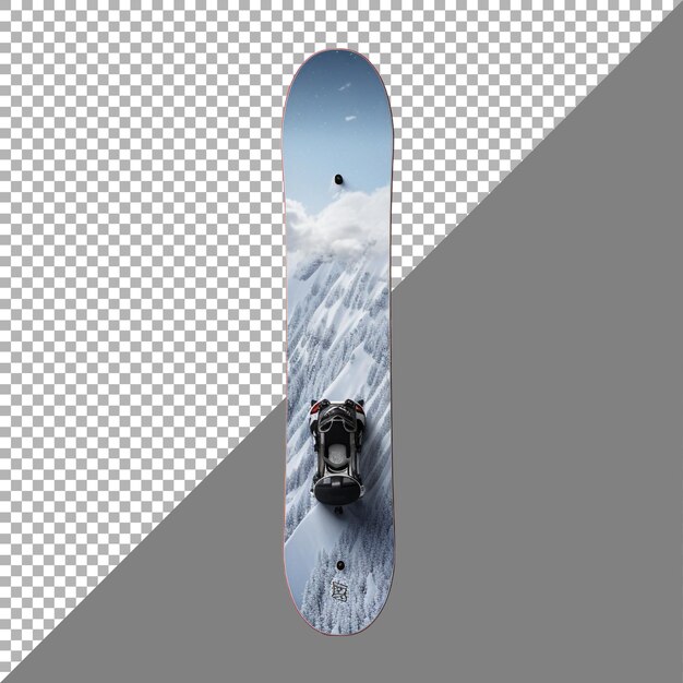 PSD snowboard na przezroczystym tle ai generowany