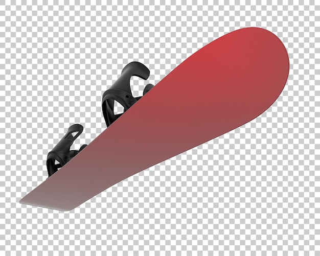 Snowboard Na Przezroczystym Tle Ilustracji Renderowania 3d