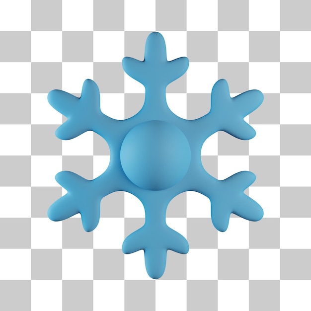 PSD icona del fiocco di neve 3d