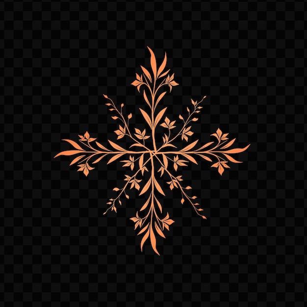 PSD snowflake on a black background