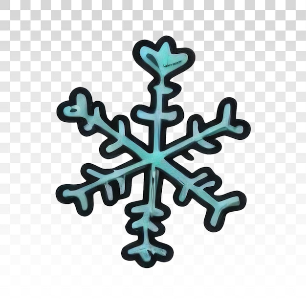 PSD snowflake colored drawing