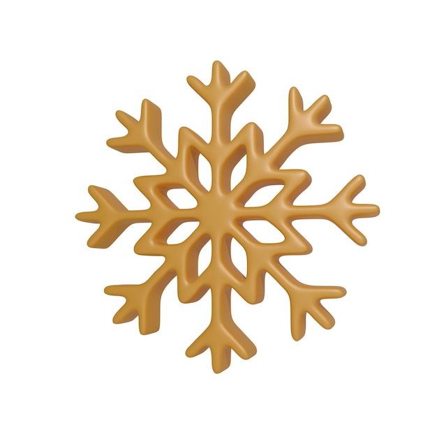 PSD snowflake icon 3d