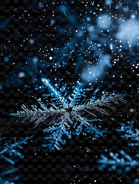 PSD a snowflake that is on a black background