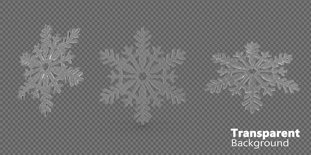 Snowflake on transparent background