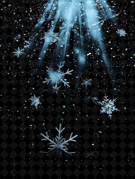 PSD snowflakes are on a black background with a star that says quot snowflakes quot