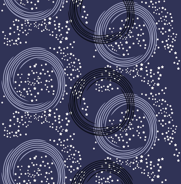 PSD snowflakes on a black background and vector illustration