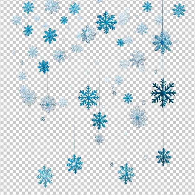 Fiocchi di neve che cadono decorati di natale png