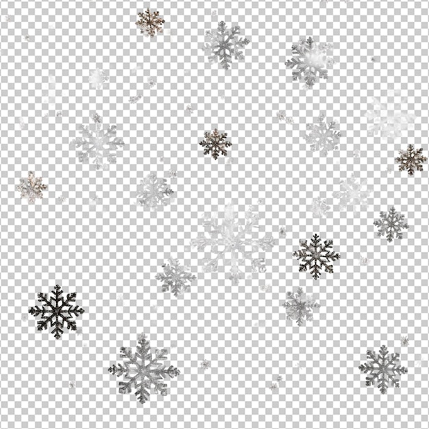 Snowflakes falling christmas decorati png
