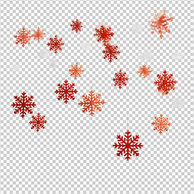 PSD snowflakes falling christmas decorati png