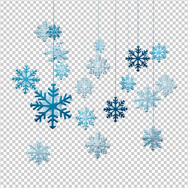 PSD snowflakes falling christmas decorati png