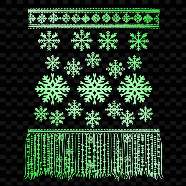 PSD snowflakes and snowflakes on a black background