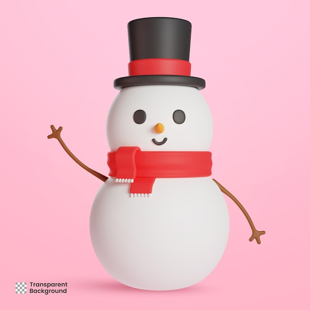 Snowman 3d Illustration