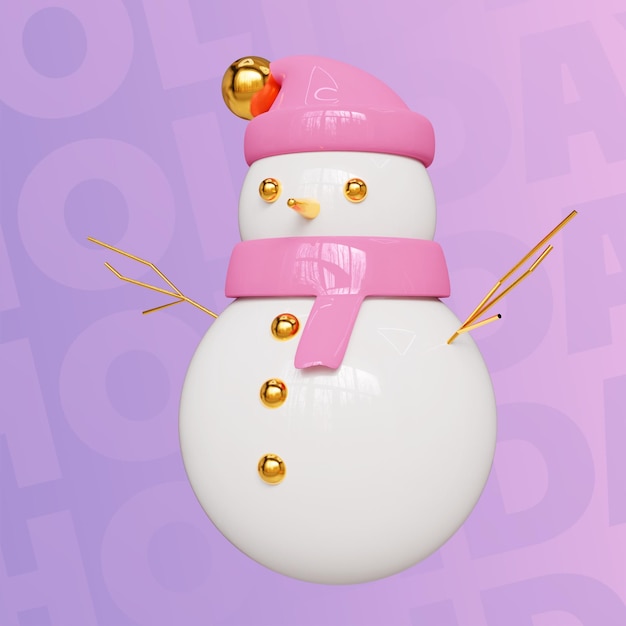 snowman 3d render