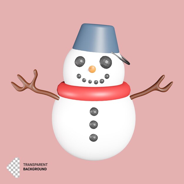 snowman in 3d rendering design.