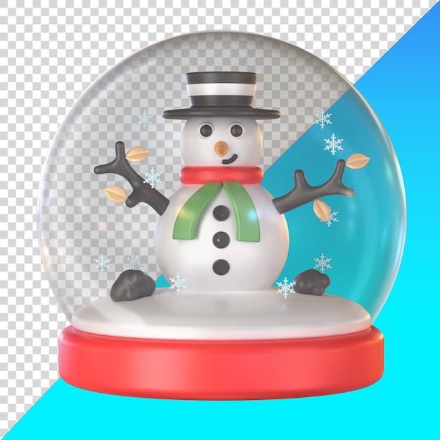 Snowman glass globe