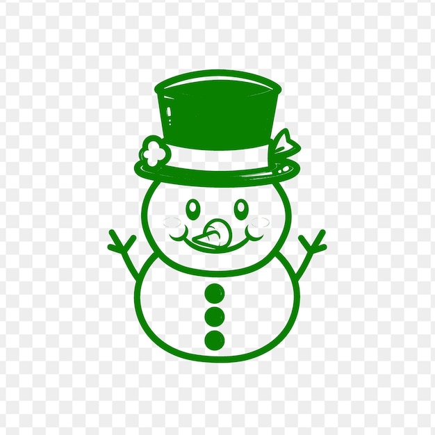PSD snowman on a transparent background