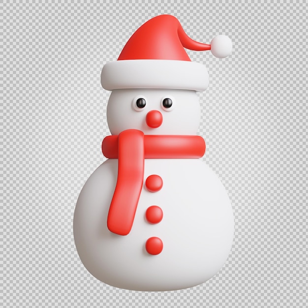 Snowman with christmas decoration 3d