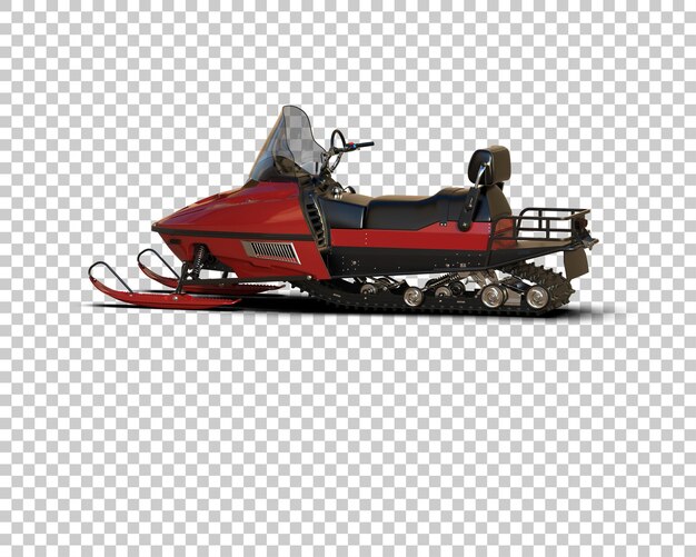 Snowmobile isolato sullo sfondo illustrazione di rendering 3d