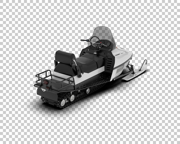 PSD snowmobile isolated on background 3d rendering illustration