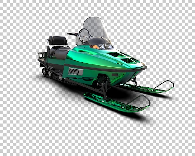 Snowmobile isolated on background 3d rendering illustration