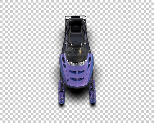 Snowmobile isolated on background 3d rendering illustration