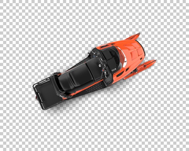 PSD snowmobile isolated on background 3d rendering illustration