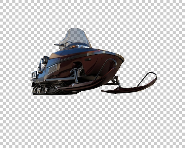 PSD snowmobile isolated on background 3d rendering illustration