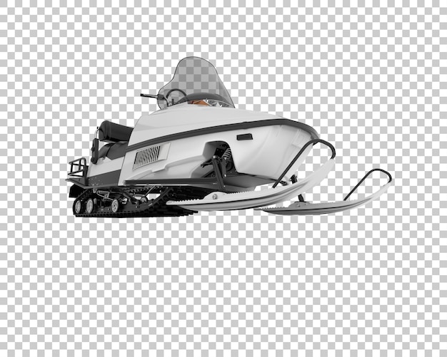 PSD snowmobile isolated on background 3d rendering illustration