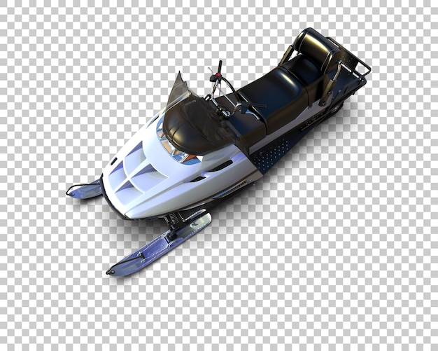 Snowmobile isolato sullo sfondo illustrazione di rendering 3d